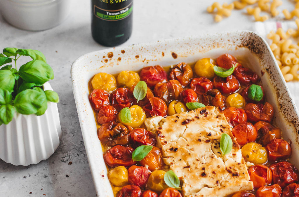 Tuscan Herb Baked Feta Pasta - serves 3-4 - Photos & Recipe by Rachel Leung  - Olive the Best
