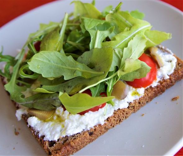 Marinated Artichoke Hearts on Toast