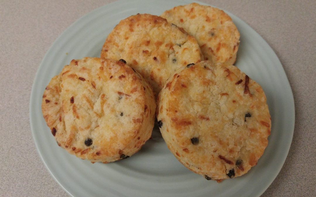 Cacio e Pepe Biscuits –  makes 12 – by Janice Robinson (Olive the Best team member)