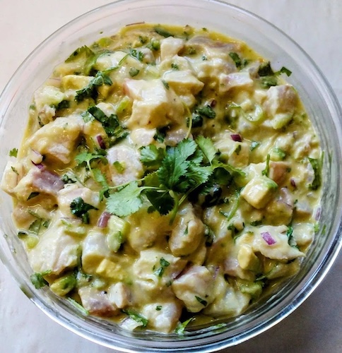 Leche de Tigre Style Ceviche with Baklouti Chili Fused Olive Oil