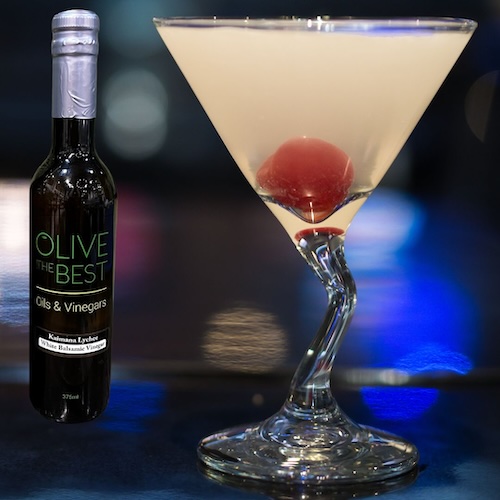 Lychee Elderflower Balsamic Martini